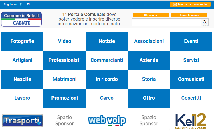Cabiate e' il primo Comuneinrete.it Cabiate e' il primo Comuneinrete.it